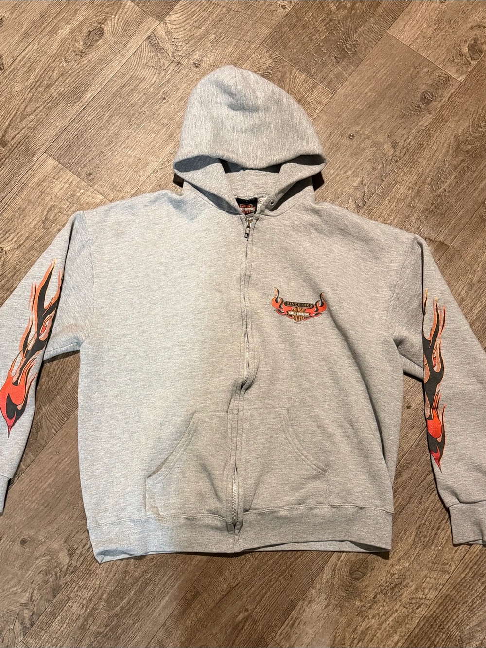 Vintage 2002 Harley Davidson zip up hoodie